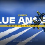 US Navy Blue Angels Template - Cover slide with jet formation