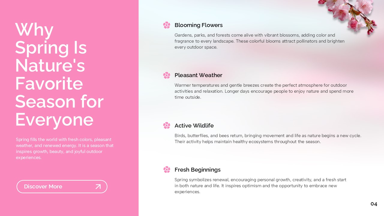 Welcome Spring Presentation Template - PPT & Canva