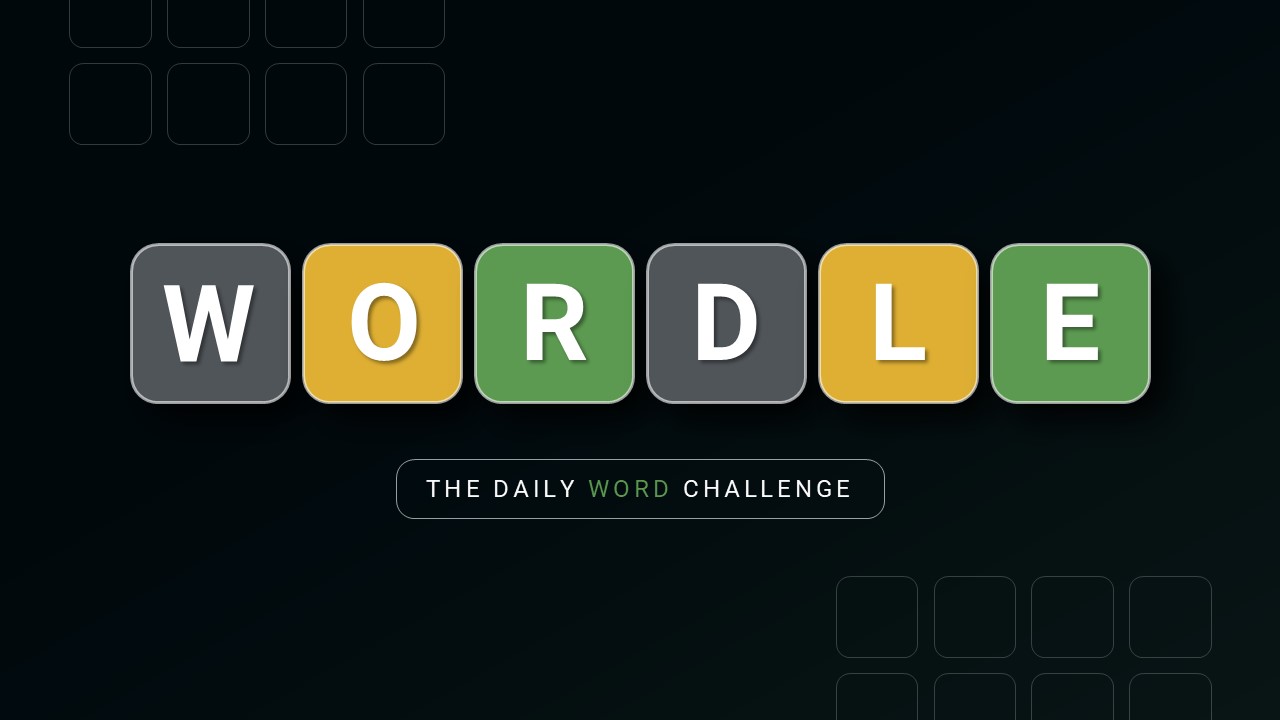 Wordle Puzzle Template - table of contents with 6 color-coded sections