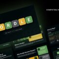 Wordle Puzzle Template - cover slide with colored letter tiles