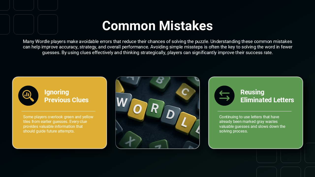 Wordle Puzzle Template - Thank You closing slide on dark background