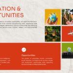 World Tourism Day Template - Innovation slide with photo mosaic and tourism opportunities content