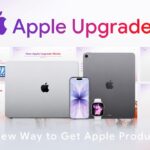 Apple Upgrade presenting MacBook Pro, iPhone, iPad Pro, and Apple Watch hardware.