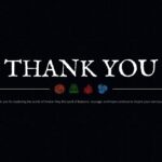 Minimalist closing slide featuring a bold Thank You heading with four glowing elemental bending symbols.