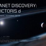Cover slide for Beta Pictoris d exoplanet presentation template showing star system and planet in deep space backdrop.