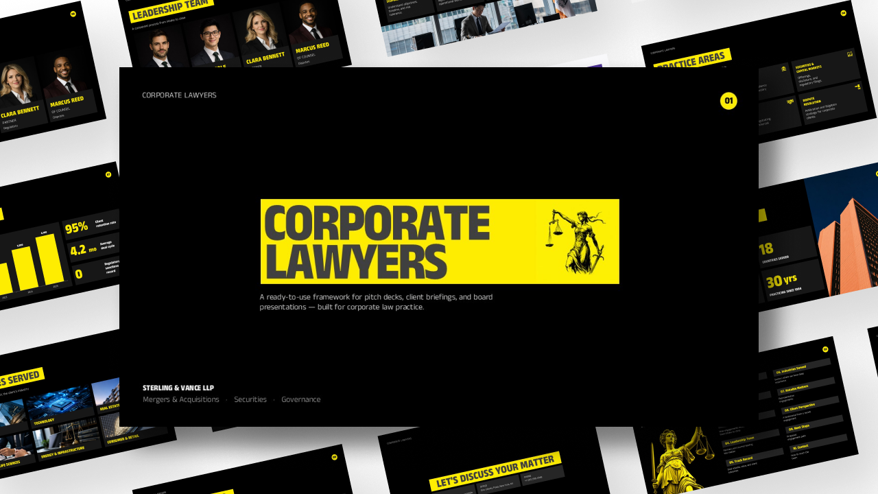 corporate lawyers presentation template