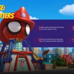 Presentation slide showing the Web-Quarters spider building home base in Spidey and His Amazing Friends template.