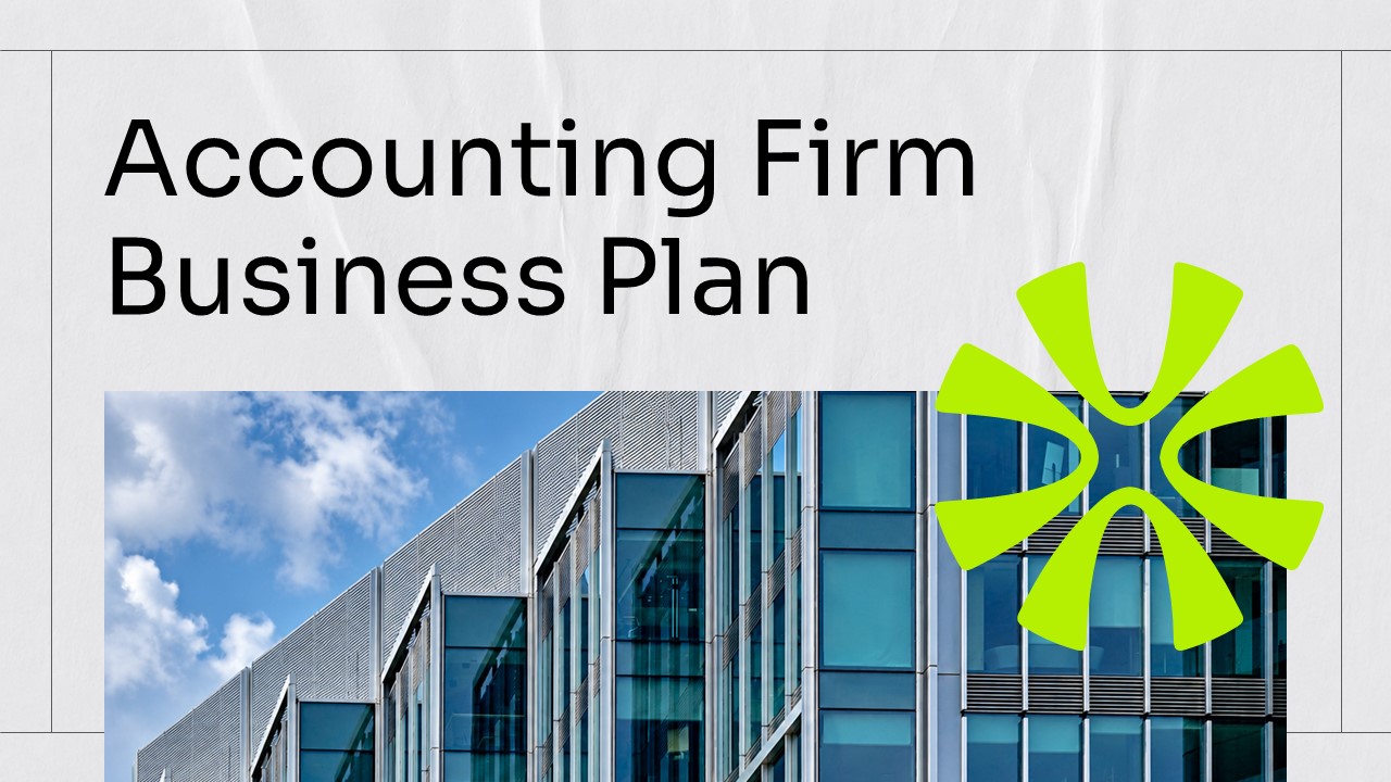 Accounting Firm Business Plan - Cover slide template