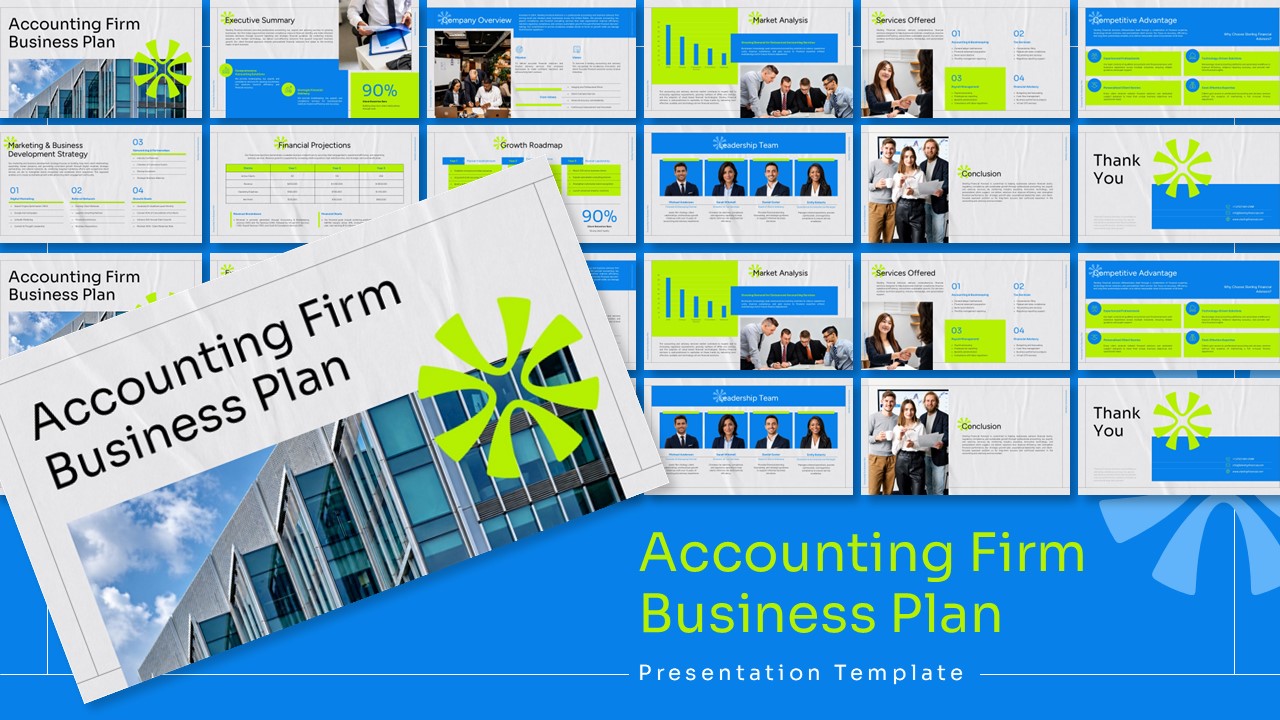 Accounting Firm Business Plan Template - All slides preview