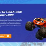 Blaze and the Monster Machines Template - Setting slide to introduce Axle City with an image gallery and description