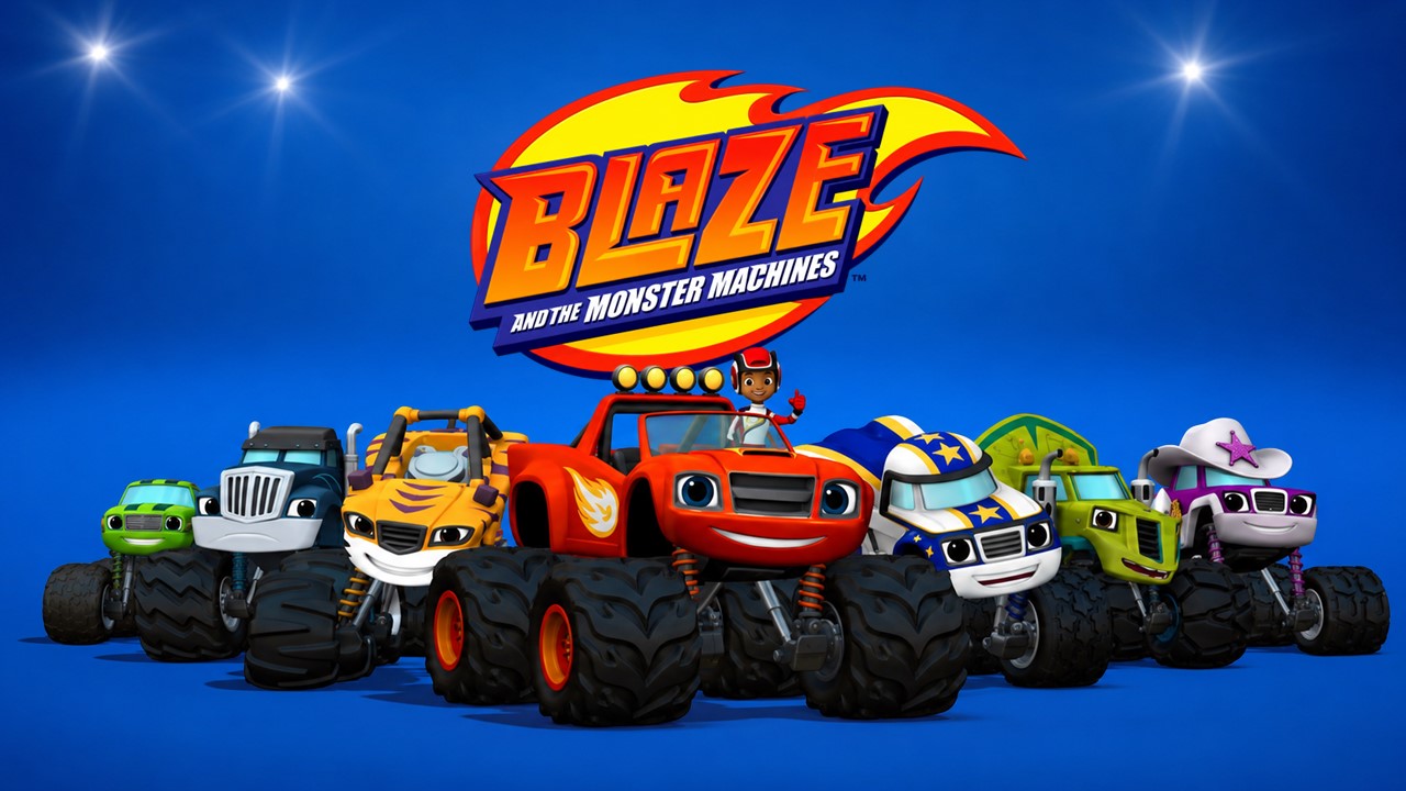 Blaze and the Monster Machines Template - Intro slide to present the show's STEM-driven big idea with character visuals