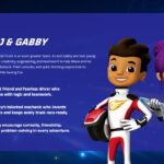 Blaze and the Monster Machines Template - Stats slide to highlight key show milestones with a bold numbers layout