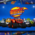 Blaze and the Monster Machines Template - Cover slide to open your branded presentation with the full character lineup