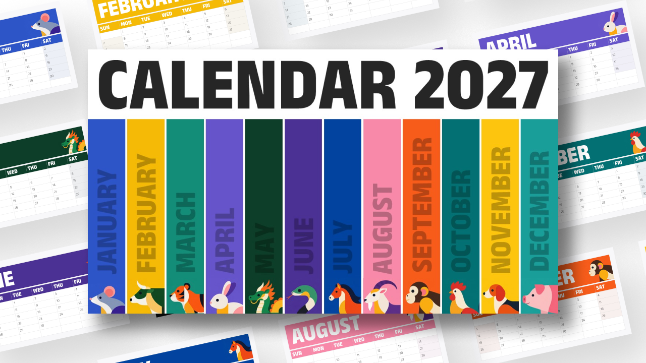 Calendar 2027 December - Monthly grid slide to plan December events and year-end schedules