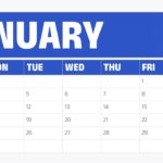 Calendar 2027 Google Slides Template - January monthly grid slide for planning and scheduling