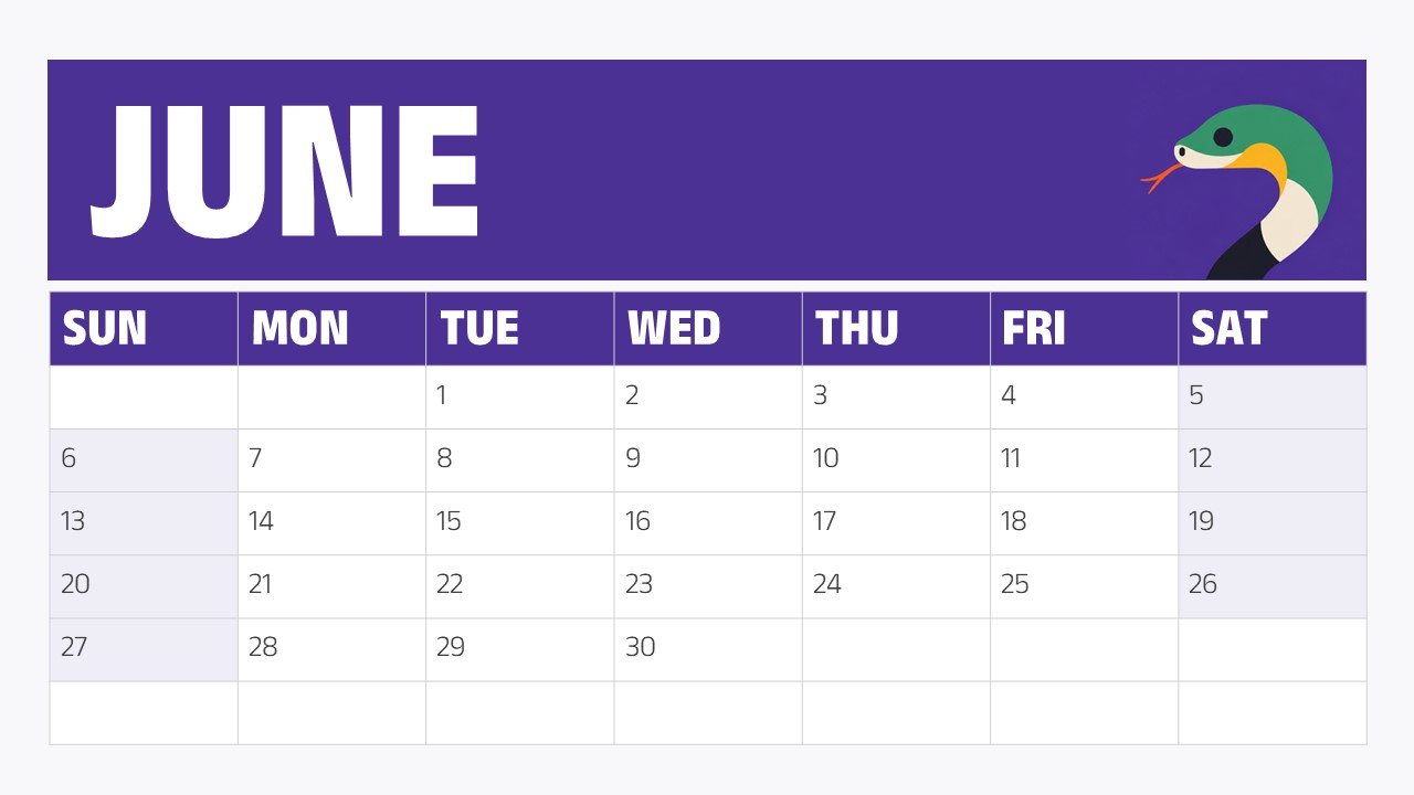 Calendar 2027 May - Monthly grid slide to track May schedules and project timelines