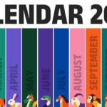 Calendar 2027 Template - Cover slide showcasing all 12 months with Chinese zodiac animals
