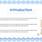 Cute Border Template - background slide with pink gingham design, callout box, and three info cards