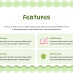 Cute Border Template - examples slide with beige gingham and four illustrated location content blocks
