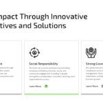 ESG Presentation Template - Strategic roadmap slide with four ESG priority list items