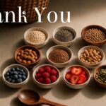 FiberMaxxing Thank You Slide - Closing wellness slide with food photography and presenter contact details
