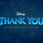 Frozen 3 Thank You Template – royal blue snowflake-textured closing slide with large icy 'Thank You' title and Disney logo
