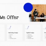 Graphic Design Company Template - Process slide with four staggered cards showing Discover, Concept, Design, and Deliver stages
