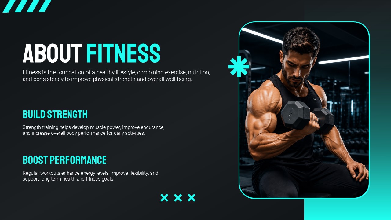 Gym and Fitness Template - Value proposition slide to explain why fitness matters to your audience