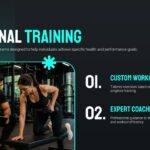Gym and Fitness Template - Facilities slide to showcase your gym's equipment and training spaces