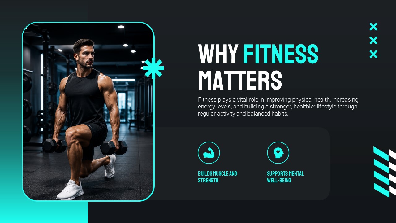 Gym and Fitness Template - Goals slide to outline key fitness objectives for your program