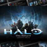 Halo Game Franchise Template - 11-slide sci-fi presentation deck for Google Slides and PowerPoint