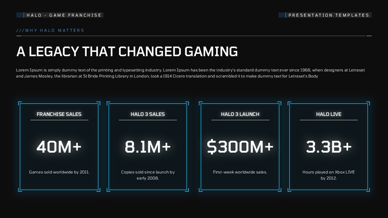 Halo Game Franchise Template - closing thank you slide with cinematic character imagery