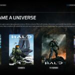 Halo Game Franchise Template - platform feature slide to present a digital service or product