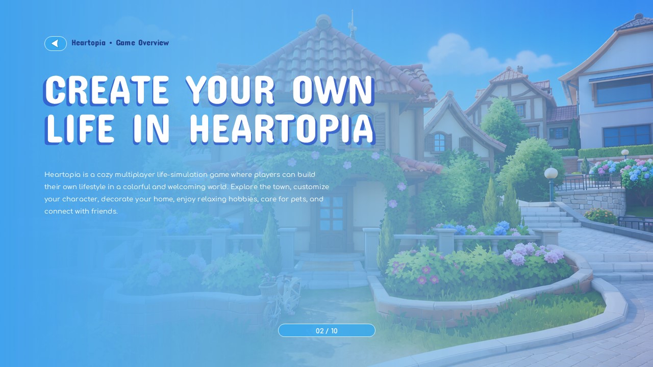 Heartopia Game Template - six-step gameplay loop diagram