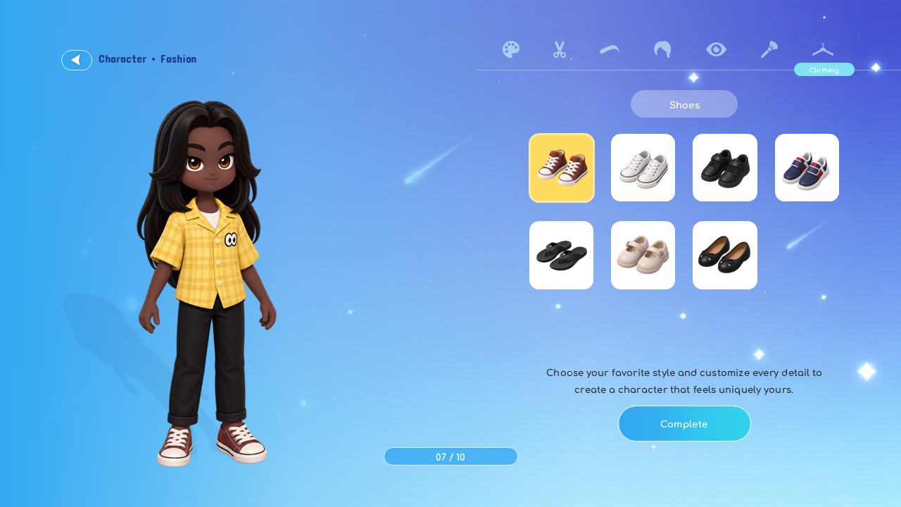Heartopia Game Template - rewards and messages UI slide
