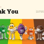M&M Template - Thank you slide to close brand presentations with a memorable character lineup
