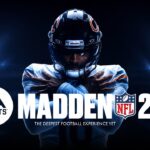 Madden NFL 27 Google Slides PowerPoint Template - Dark cinematic cover with stadium lighting and branding elements