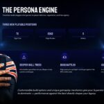 Madden NFL 27 Persona Engine Franchise Template - Magazine-style slide with jumping athlete and four franchise callouts