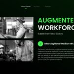 Manufacturing Industry Template - Workforce slide to present AI and AR augmentation enhancing human worker performance
