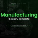 Manufacturing Industry Template - Title slide to open industrial presentations with a bold, professional first impression