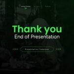 Manufacturing Industry Template - Closing thank you slide to end industrial presentations with a cohesive visual bookend