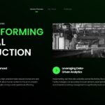 Manufacturing Industry Template - Slide to present automation and data analytics driving global production transformation