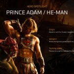 Masters of the Universe 2026 Template - Cast roster slide to showcase your ensemble with portraits and names