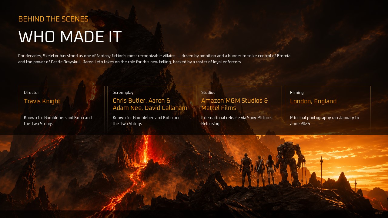 Masters of the Universe 2026 Template - Development timeline slide to chart your project's journey by year