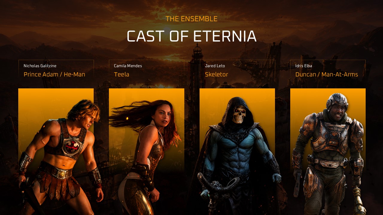Masters of the Universe 2026 Template - Overflow cast roster slide to continue presenting your full ensemble