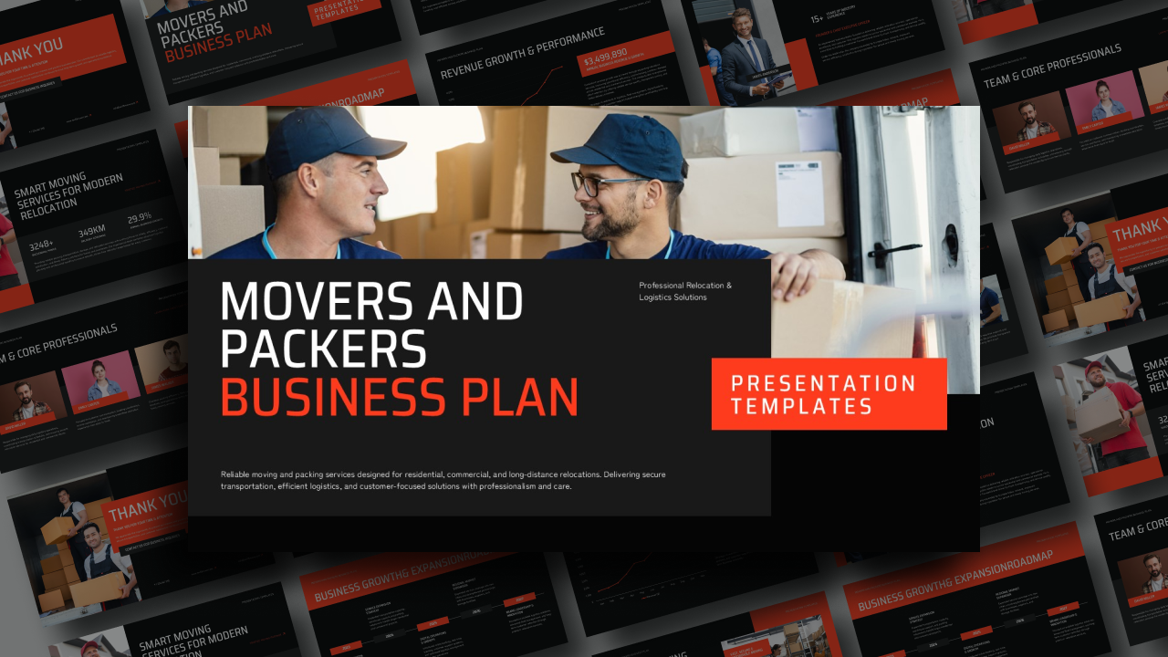 Movers and Packers Business Plan Template - Slide Preview