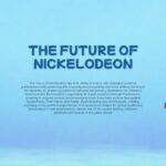 Nickelodeon Future Strategy Template - centered conclusion text block on sky blue background framed by 3D character illustrations