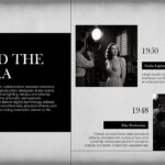 Old Movie Intro Style Template - Behind the Camera split-panel slide
