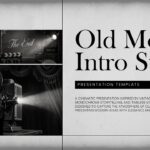 Old Movie Intro Style Template - vintage cinema cover slide