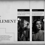 Old Movie Intro Style Template - Iconic Film Elements three-column slide